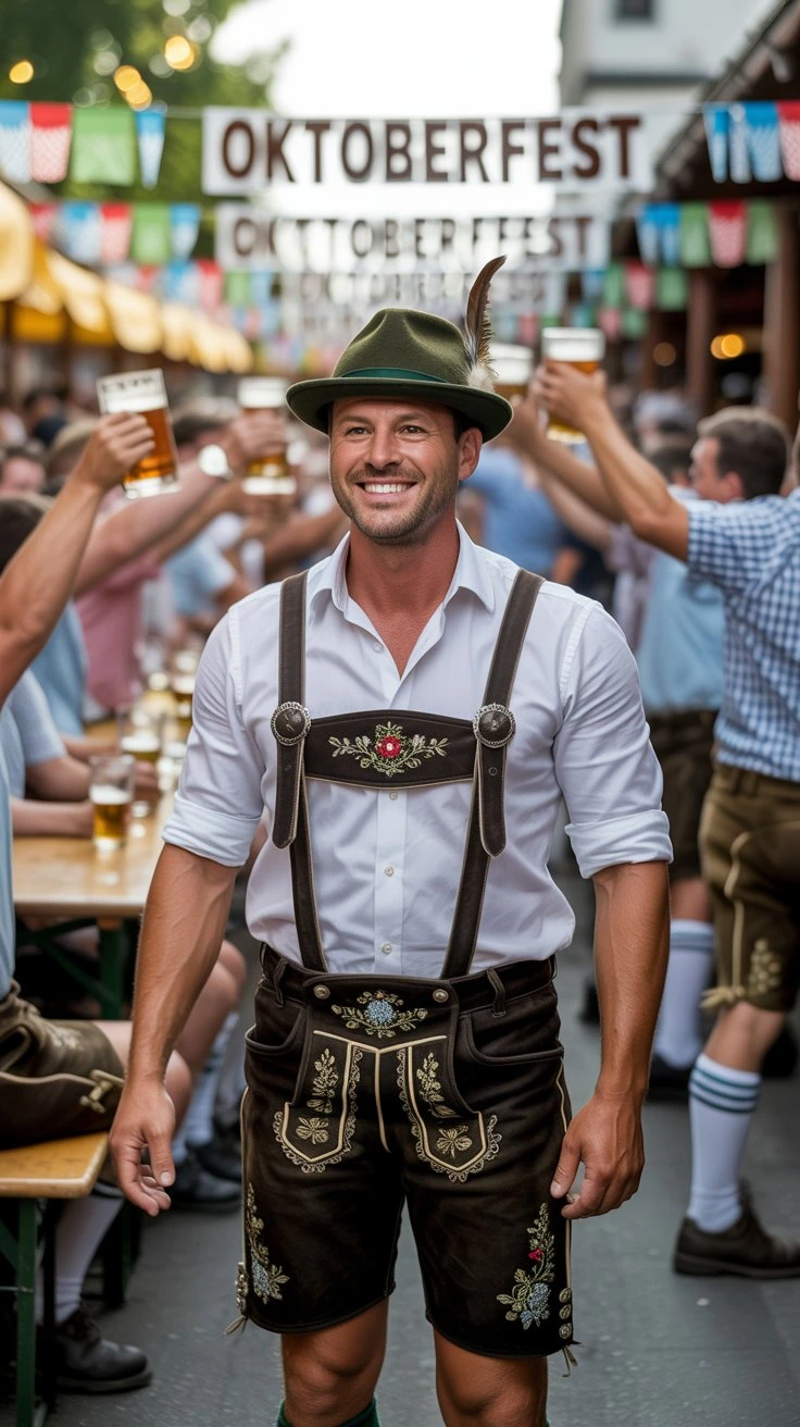 Men Lederhosen