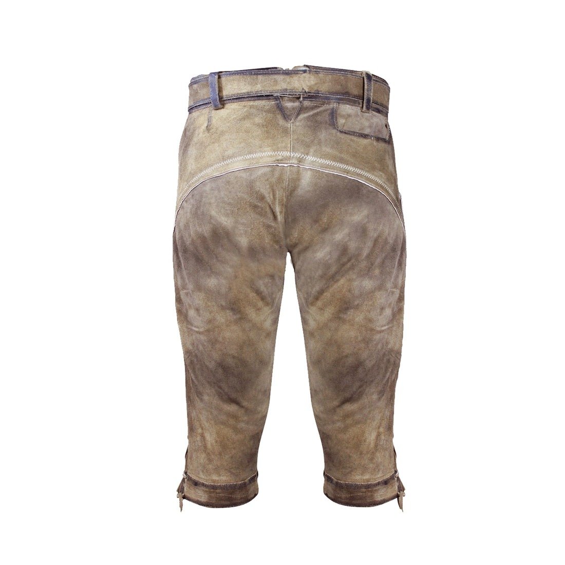 Rhino Brown Goat Suede Leather Bavarian Bundhosen