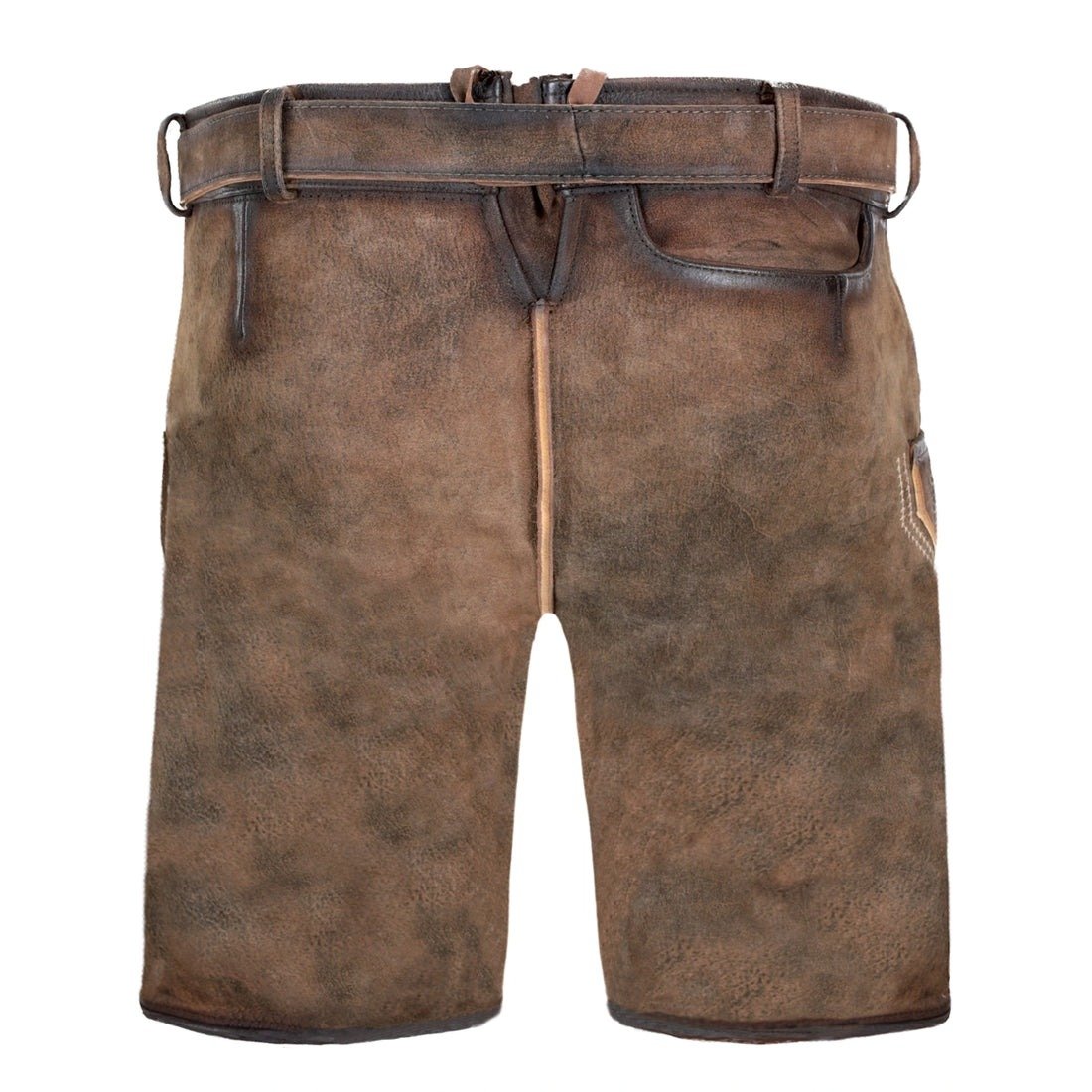 Buy Bavarian Lederhosen in Smoky Brown Goat Suede Oktoberfest Attires