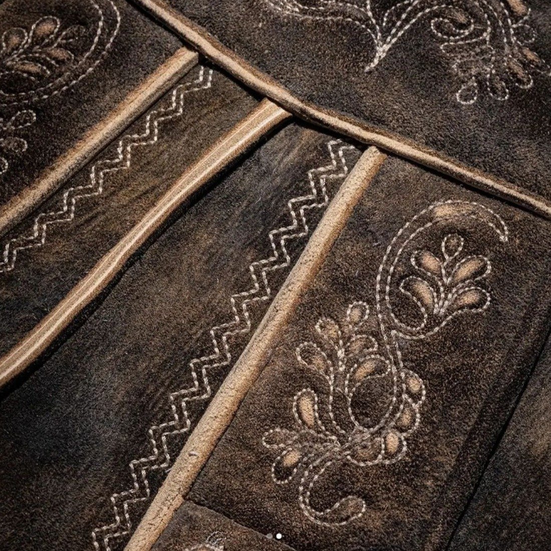 Dark Brown Goat Suede Leather Bavarian Lederhosen Shorts