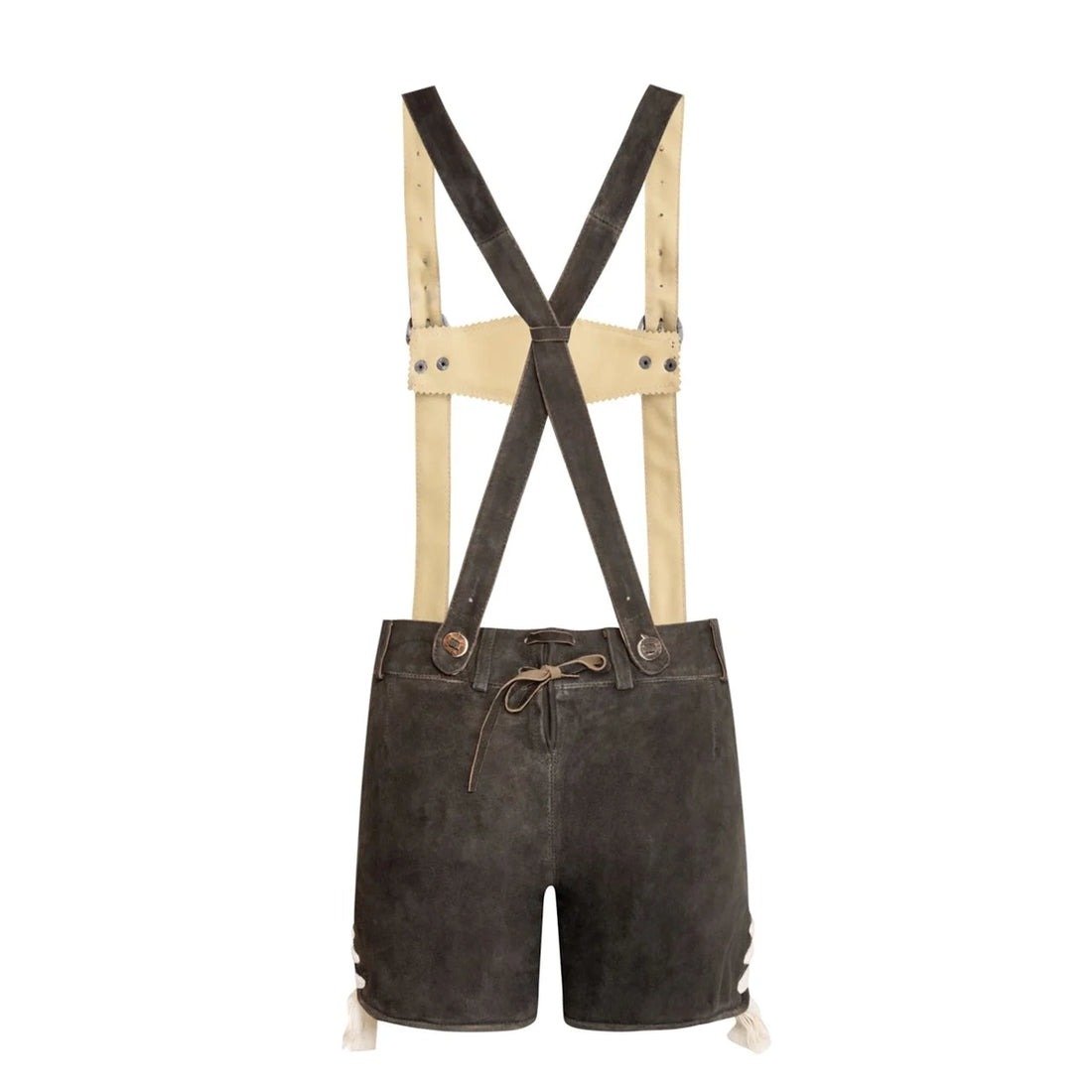 Dark Brown Cow Suede Women Lederhosen for Sale – Oktoberfest Attires