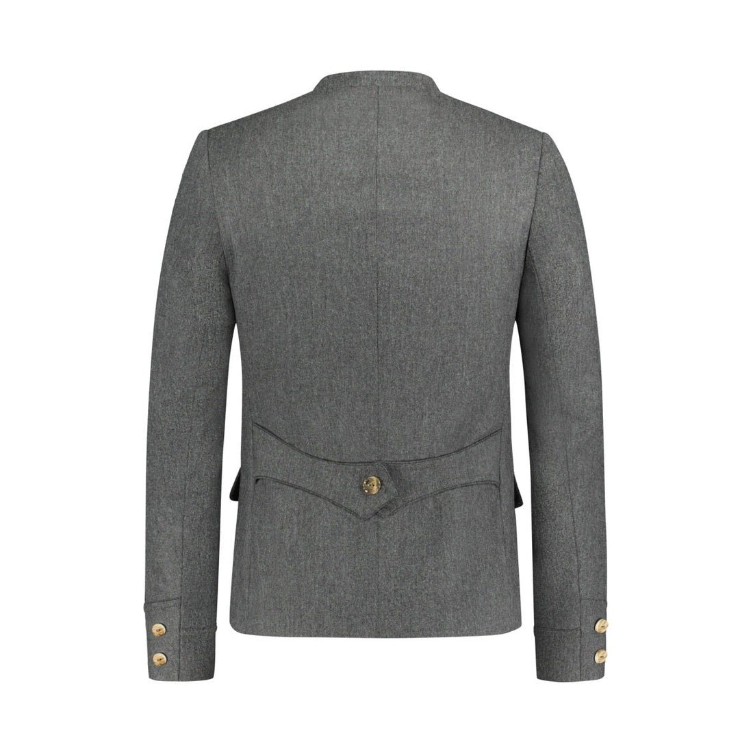 Dark Grey Leather Bavarian Trachten Jacket for Sale Oktoberfest Attires Collection