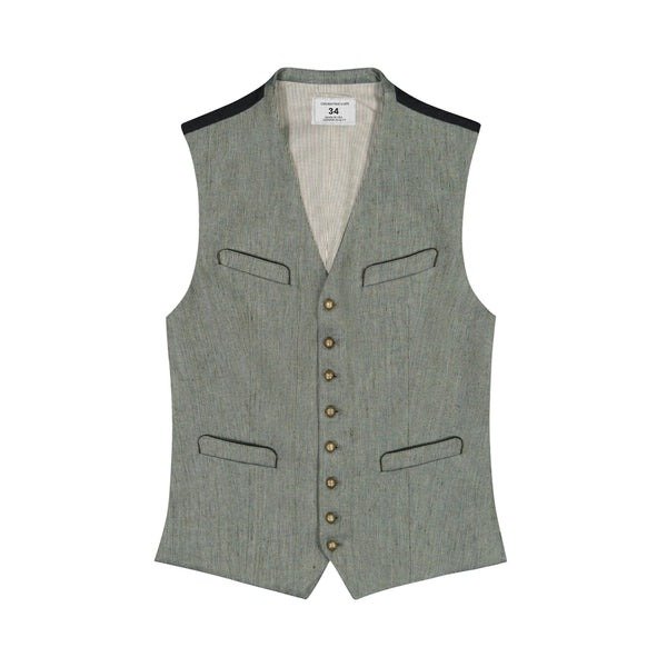 Cool Grey Goat Suede Trachten Vest