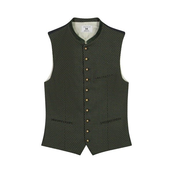 Deep Green Goat Suede Trachten Vest