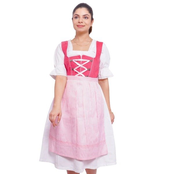 Buy Baby Pink Goat Suede Leather Bavarian Lederhosen Dirndl online