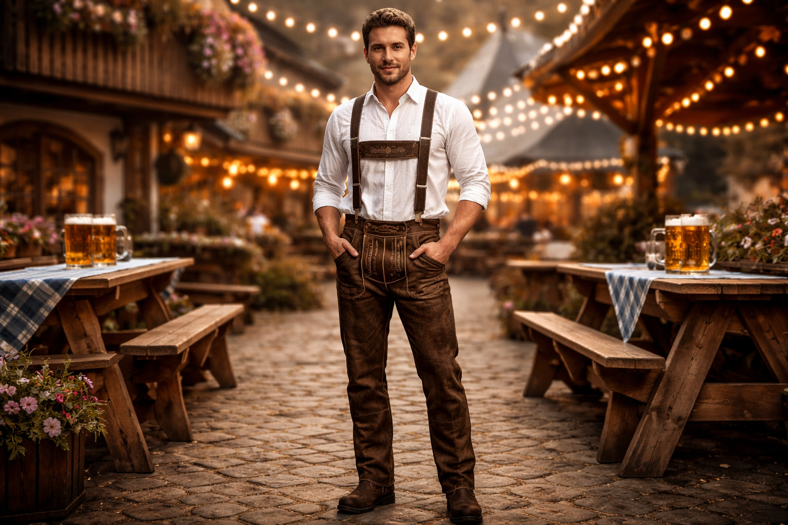 Leather Lederhosen Long